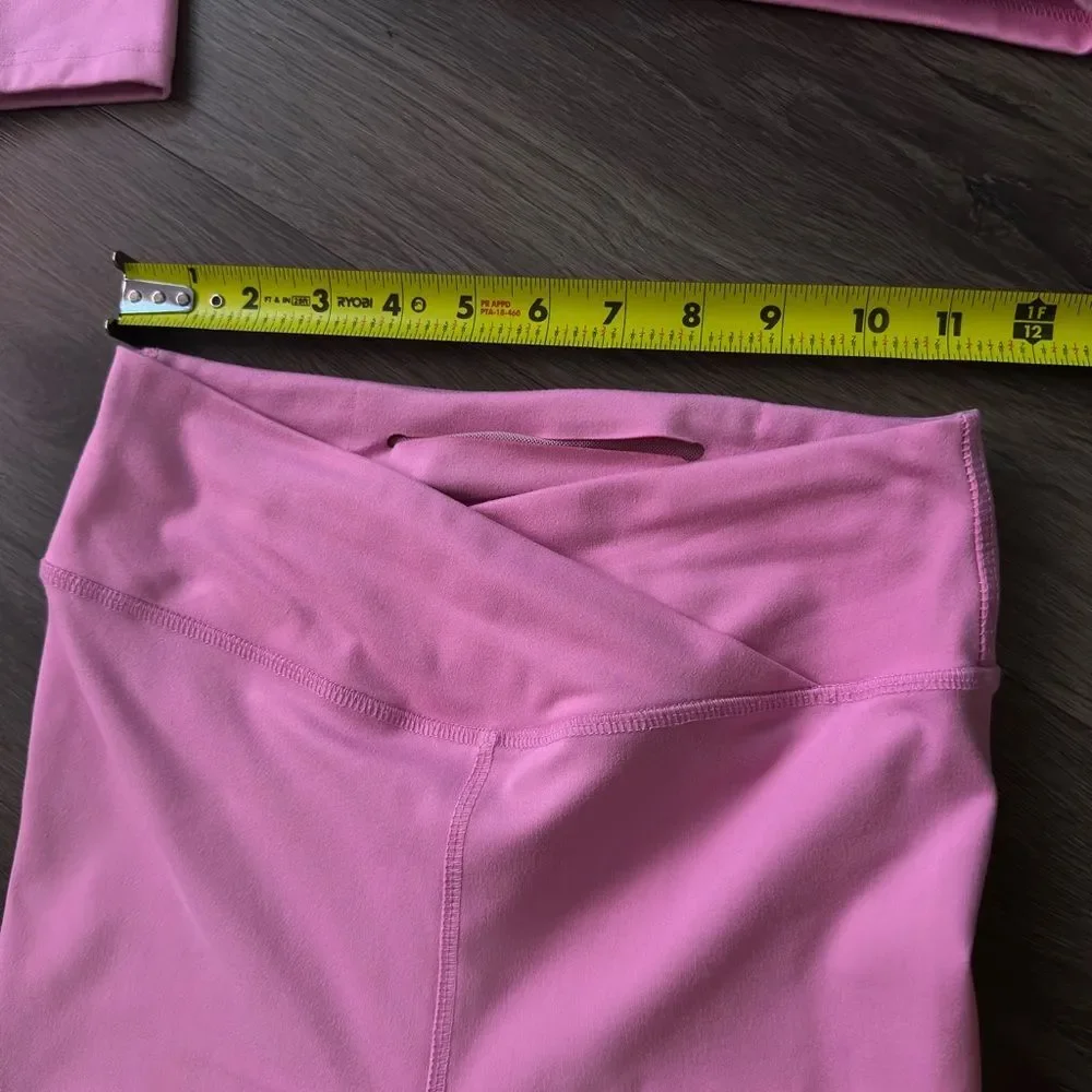 Pink athletic wear set Fitted Active Yoga Lightweight Top Zip Up Workout Jacket